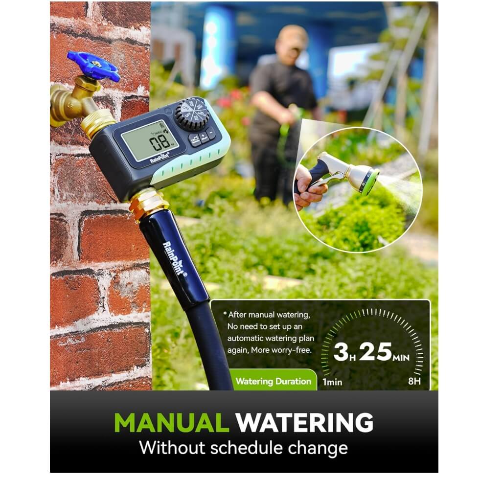 RAINPOINT Sprinkler Timer, 100% Metal Pipe Water Timer for Garden Hose (2PCS)