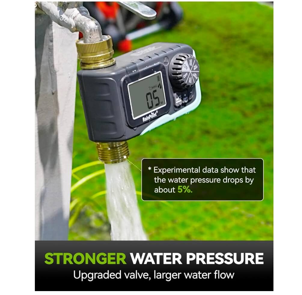 RAINPOINT Sprinkler Timer, 100% Metal Pipe Water Timer for Garden Hose (2PCS)