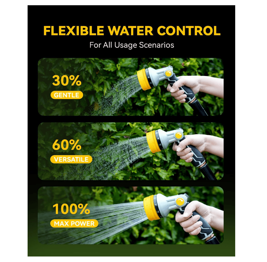 RAINPOINT Full-Metal Garden Hose Nozzle,Yellow