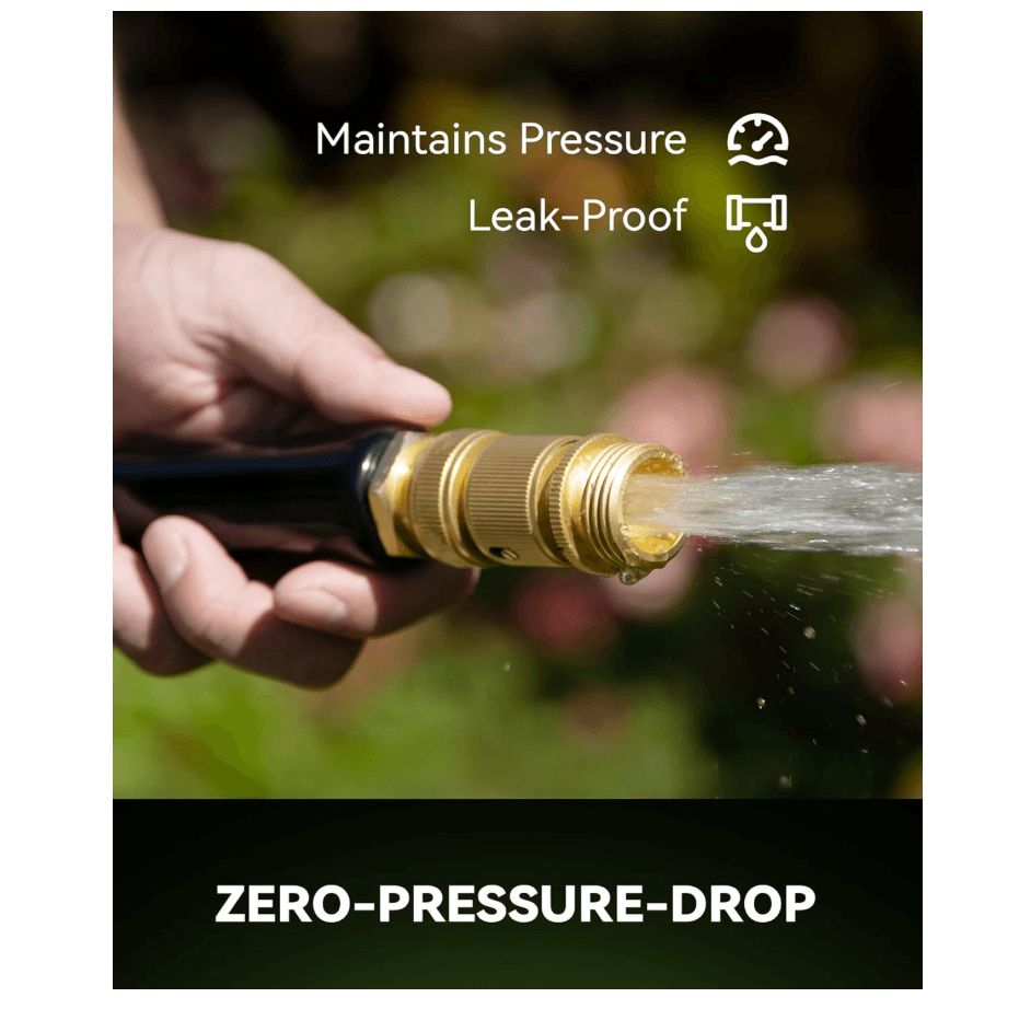RainPoint Brass Garden Hose Quick Connect, 3/4” GHT Heavy Duty Leak-Proof Fittings (4 Sets)