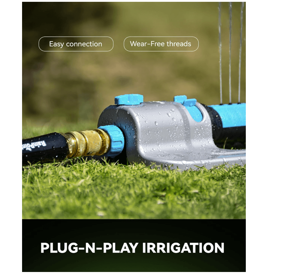 RainPoint Brass Garden Hose Quick Connect, 3/4” GHT Heavy Duty Leak-Proof Fittings (4 Sets)