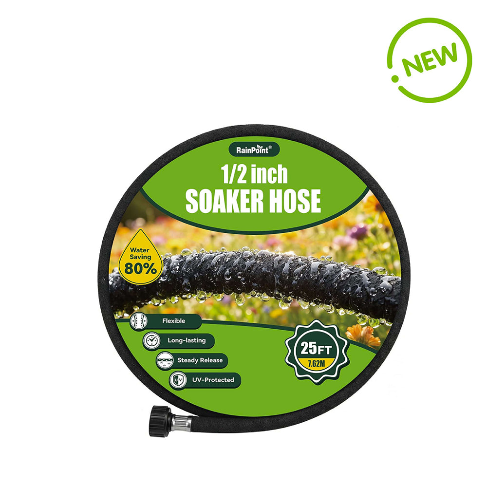 RAINPOINT 1/2'' Soaker Hose 25ft for Garden