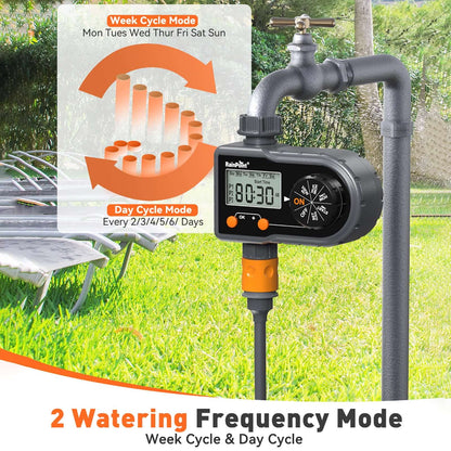 2er-Pack RainPoint Programmierbares automatisches/manuelles Bewässerungssystem, 1 Ausgang