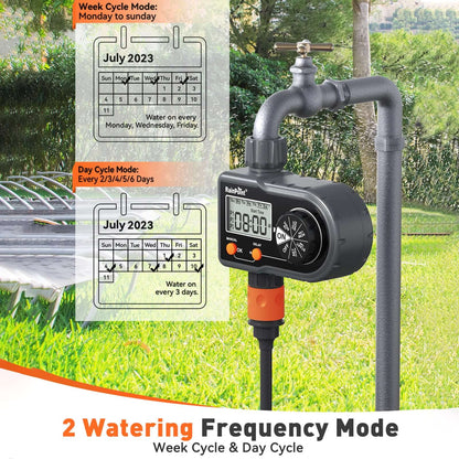 2er-Pack RainPoint Programmierbares automatisches/manuelles Bewässerungssystem, 1 Ausgang