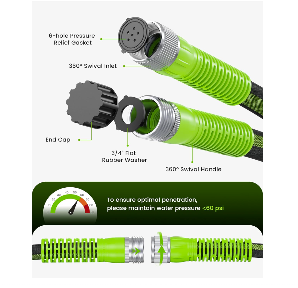 RAINPOINT 25ft Flat Soaker Hose