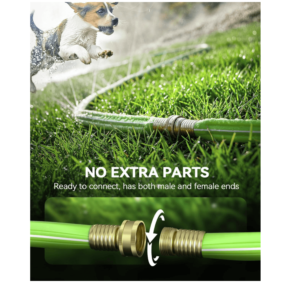 RAINPOINT Sprinkler Hose with Holes 100FT(50FT, 2Pack)