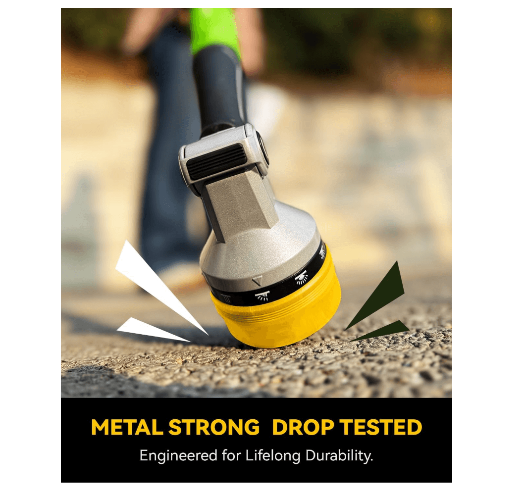 RAINPOINT Full-Metal Garden Hose Nozzle,Yellow