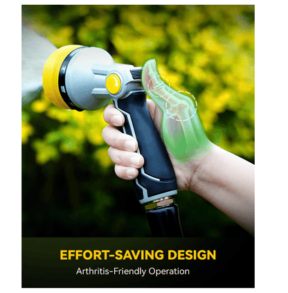 RAINPOINT Full-Metal Garden Hose Nozzle,Yellow