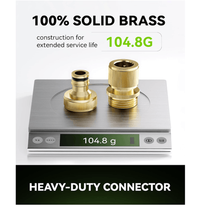 RainPoint Brass Garden Hose Quick Connect, 3/4” GHT Heavy Duty Leak-Proof Fittings (2 Sets)