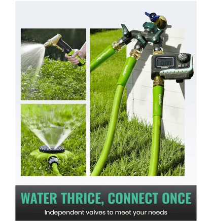 RAINPOINT 3 Way Hose Splitter(Dark Green)