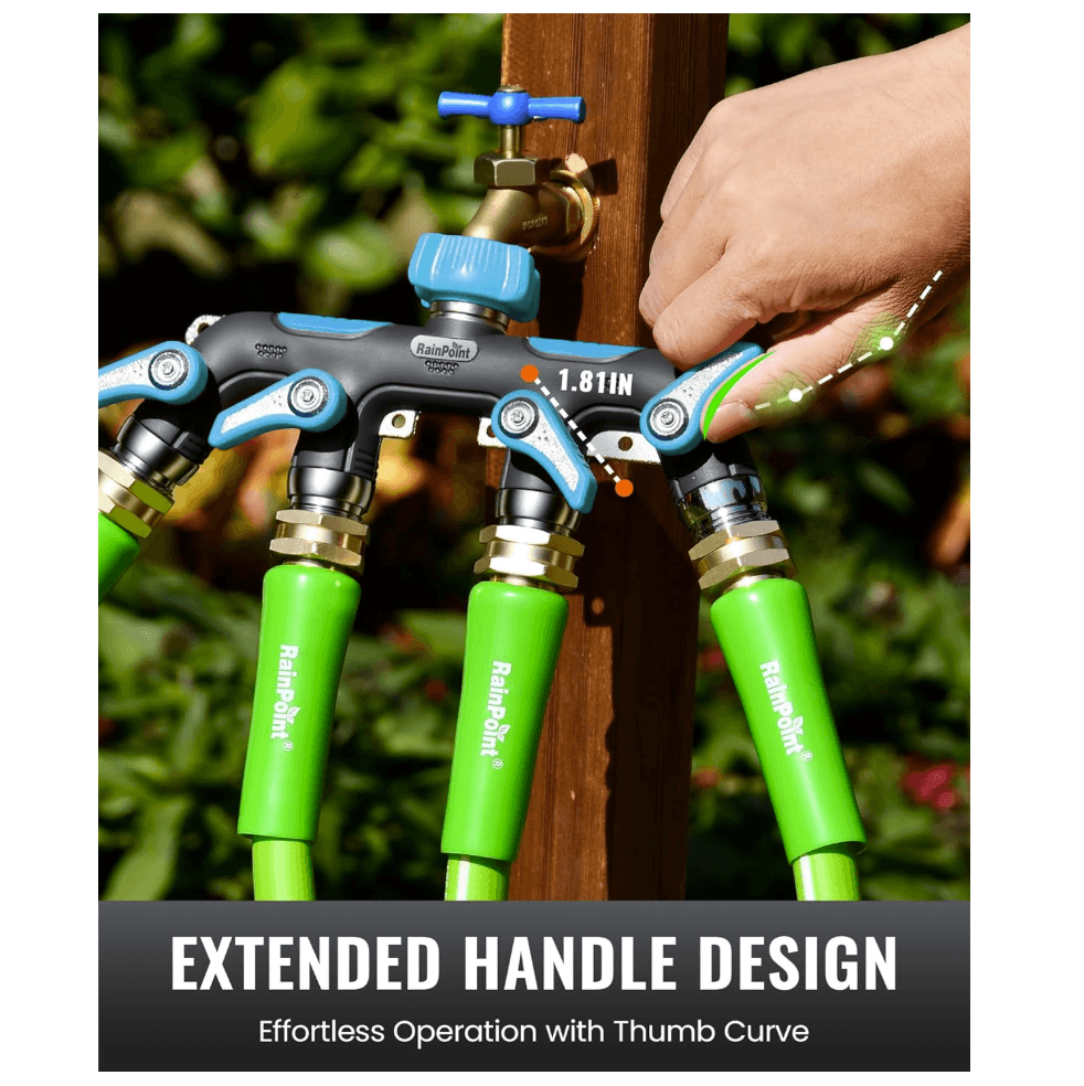 RAINPOINT 4 Way Garden Hose Splitter(Blue)