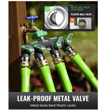 RAINPOINT 4 Way Garden Hose Splitter(Dark Green)