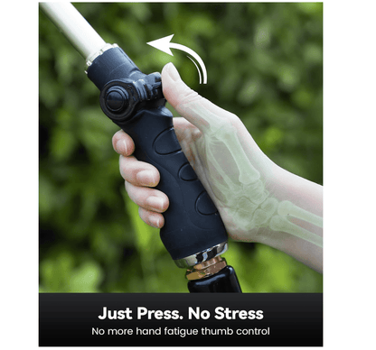 RAINPOINT 16" Metal Watering Wand – 9 Spray Patterns, Garden Hose Nozzle(Black)