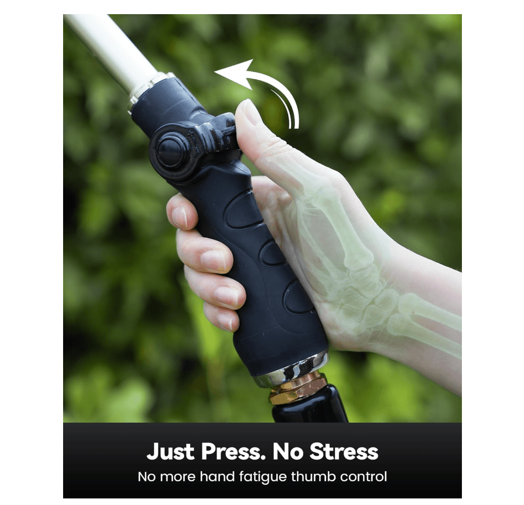 RAINPOINT 16" Metal Watering Wand – 9 Spray Patterns, Garden Hose Nozzle(Blue)