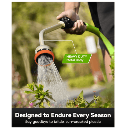 RAINPOINT 16" Metal Watering Wand – 9 Spray Patterns, Garden Hose Nozzle(Orange)